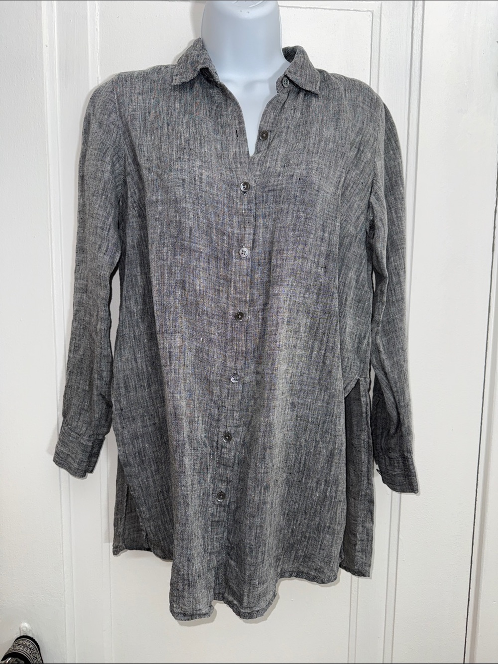 J. Jill Love Linen Button-Front Tunic size XSP